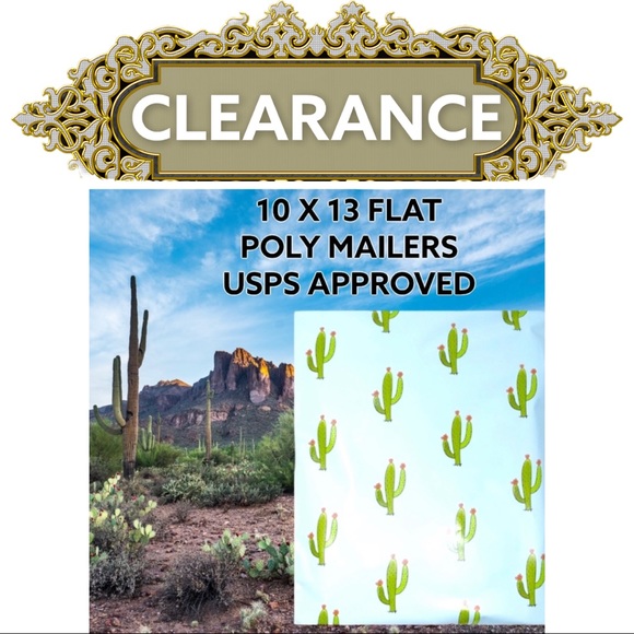 Other - 25 10X13 Cactus Green Poly Mailers CLEARANCE
